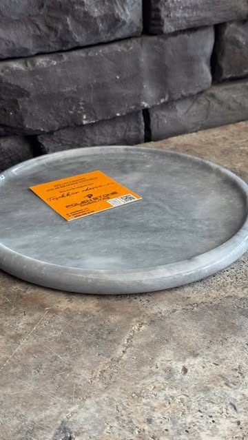 Elegant Grey Marble Tray from Polen Stone Design Adds Style and Durability