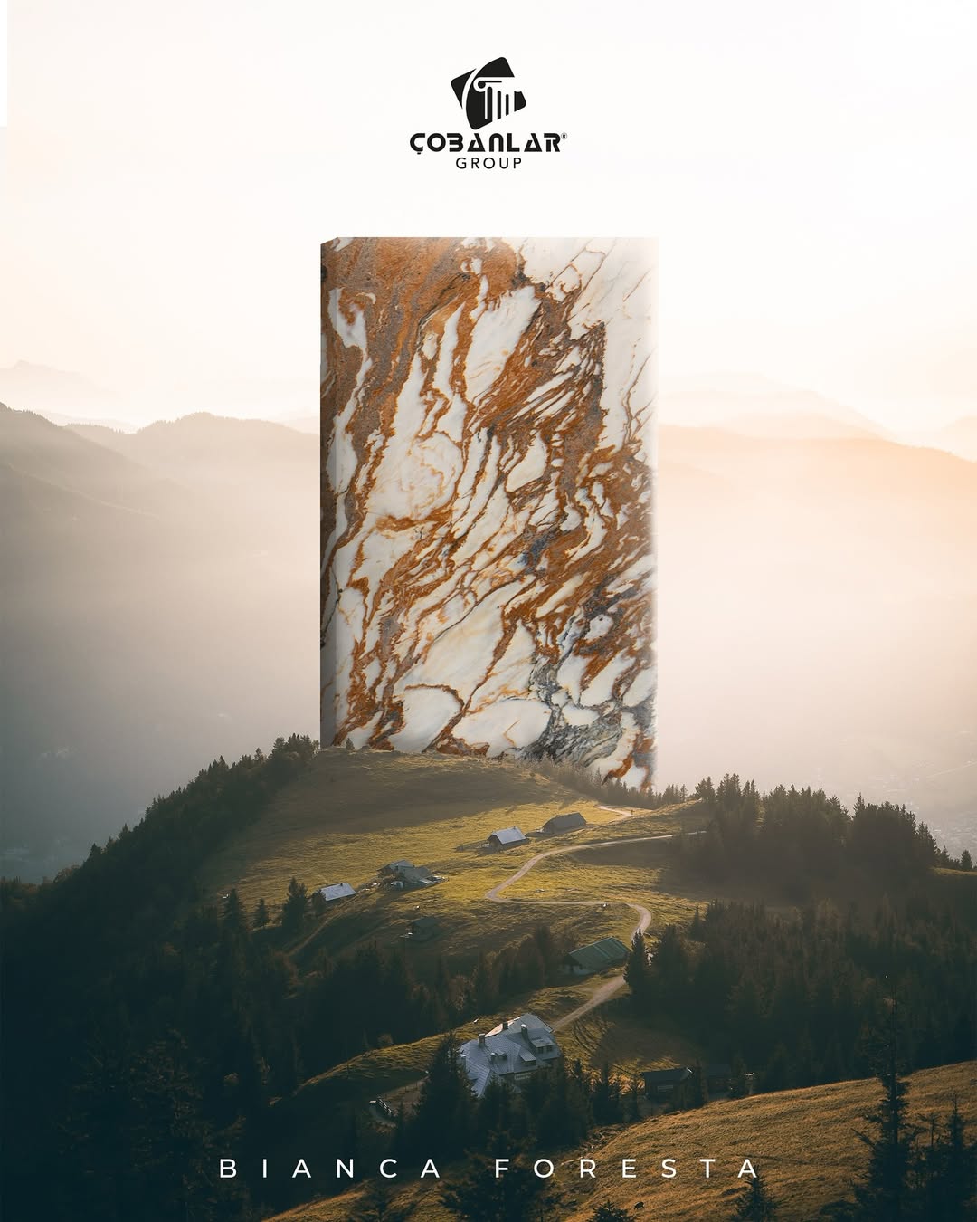 Çobanlar Group Showcases Stunning Bianca Foresta Marble at Major Design Event