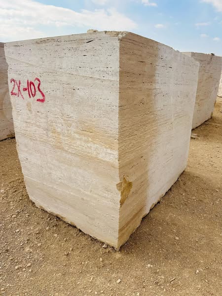 Premium Quality Travertine Blocks Available for Immediate Loading