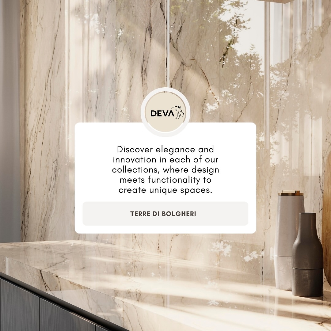 Turkish Company Deva Granit Mermer Showcases Porcelain Surfaces at Venux Terre di Bolgheri