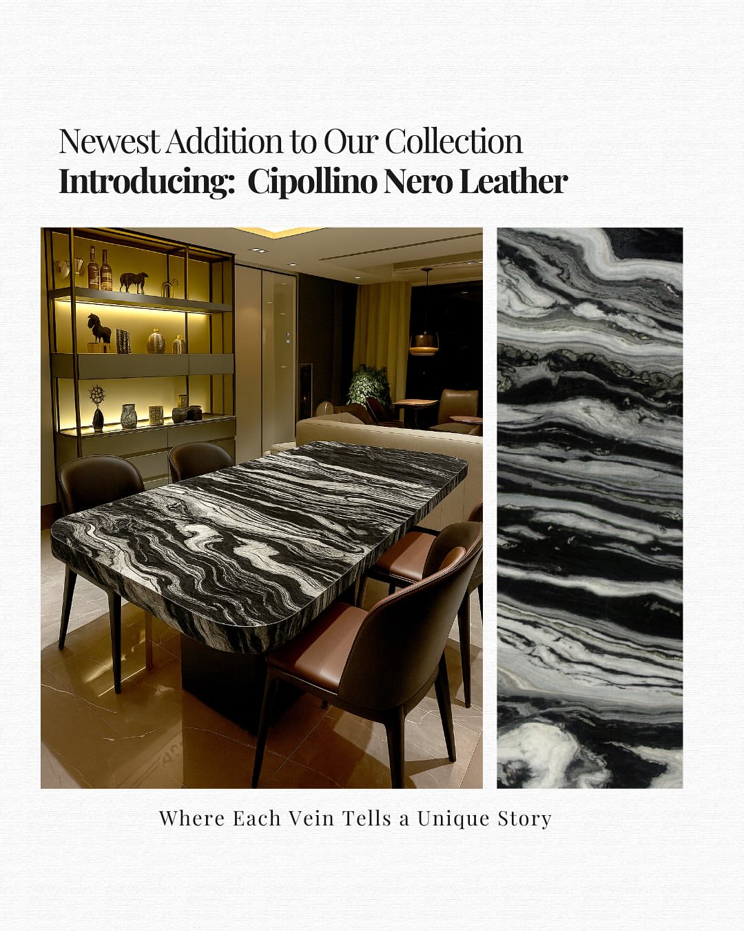 Cipollino Nero Marble Captivates with Unique Design and Texture